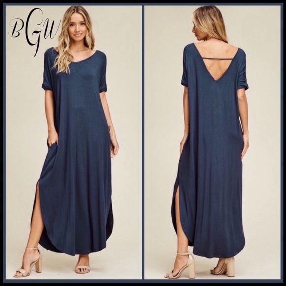 Boutique with Grace Dresses & Skirts - Oversized Comfy T-Shirt Maxi Dress, Medium
